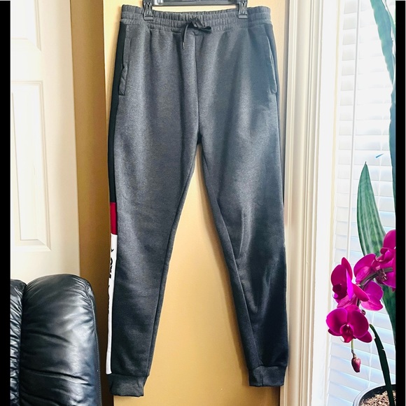 TKO Technical Knockout Joggers Men's Pants winter Dark Grey Black White size XL - Picture 11 of 12